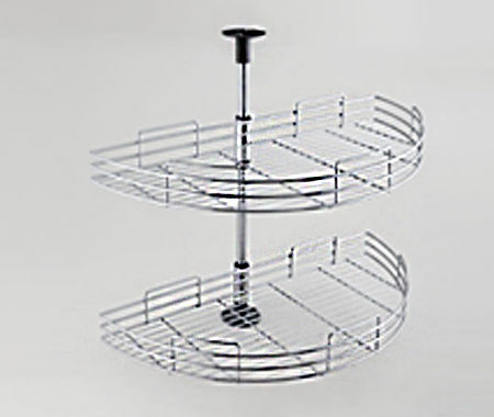 "Карусель" 1/2 для кухонного шкафа, на оси, двухярусная